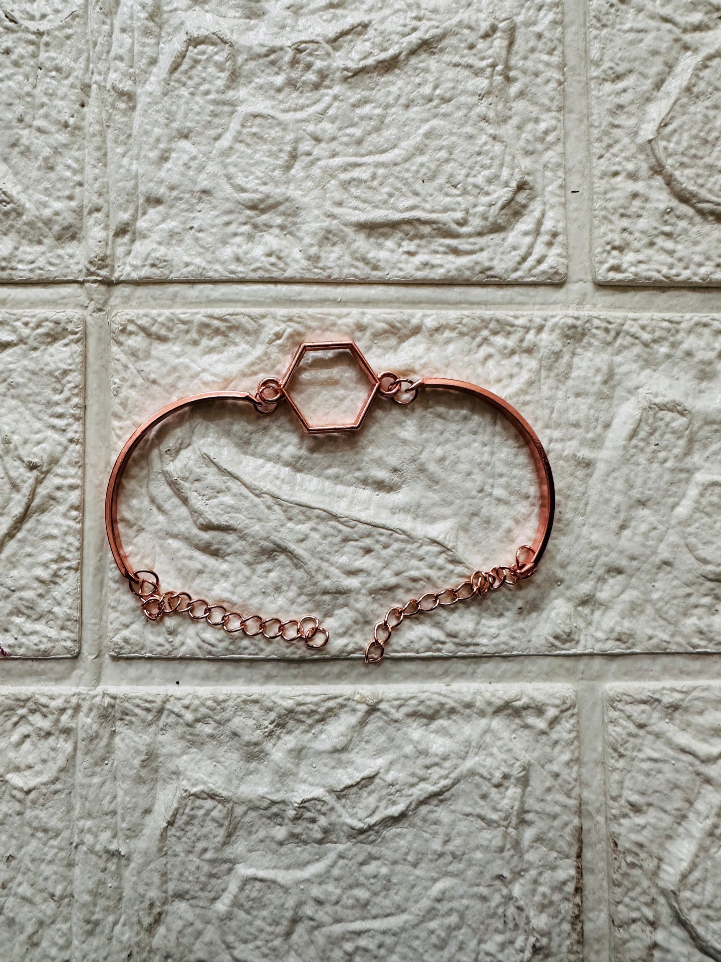 Rose Gold Hexagon shape Bracelet