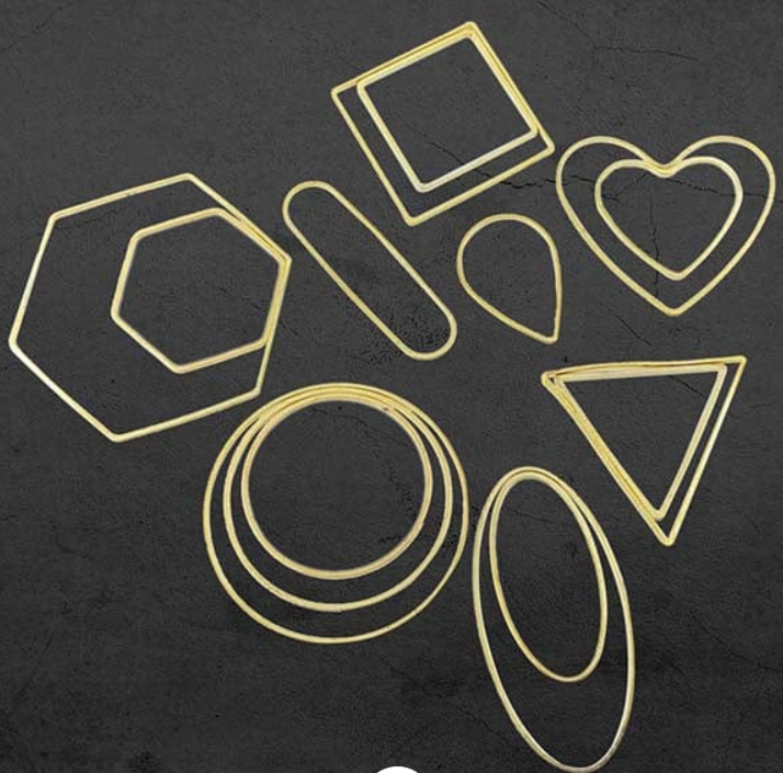 Gold Mix Designs Frame (15Pcs/Pkt)