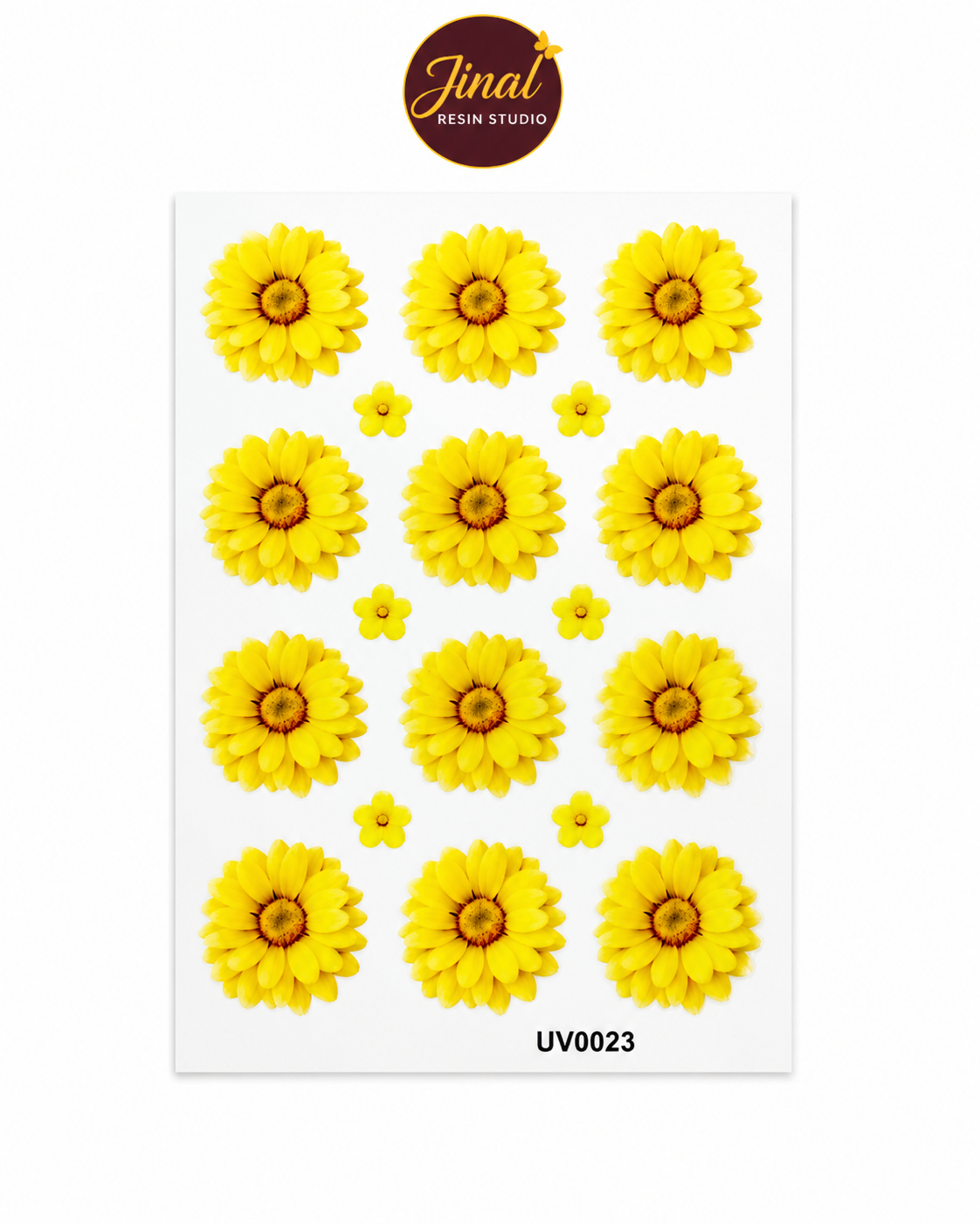 Yellow UV dtf sticker