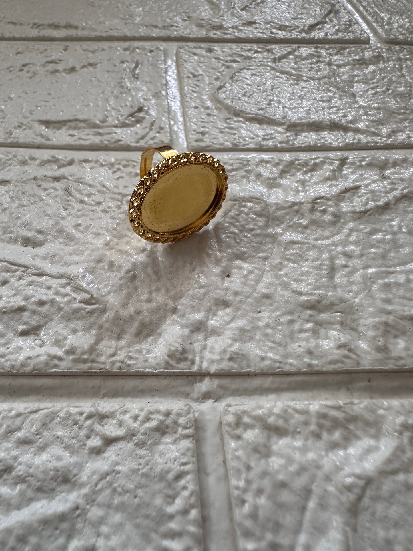 Gold Ring Bezels Set of 5