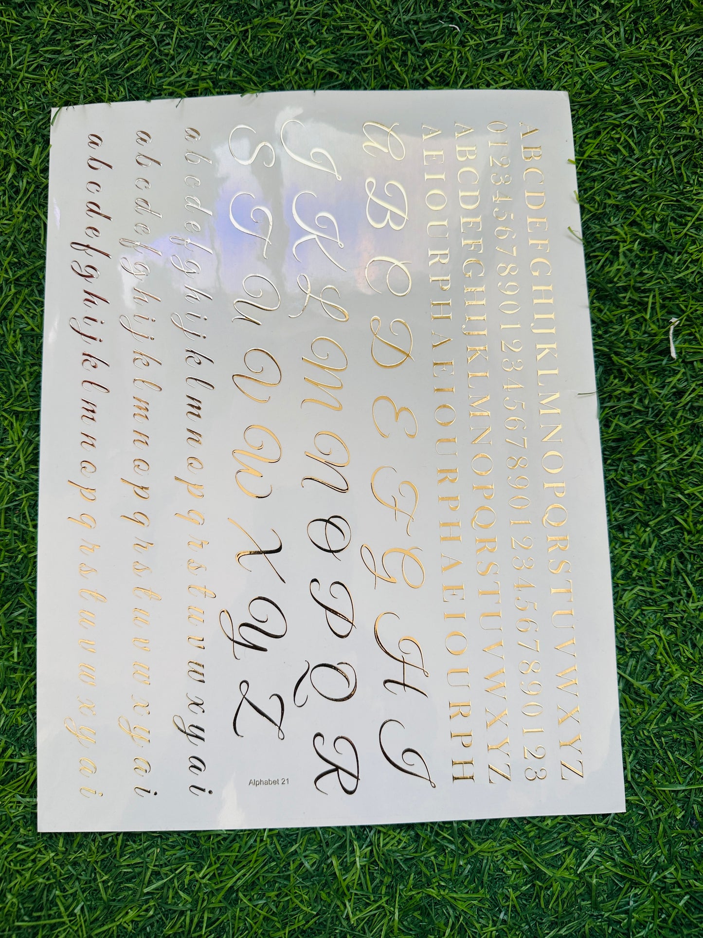 Alphabet Embossed Sticker Sheet