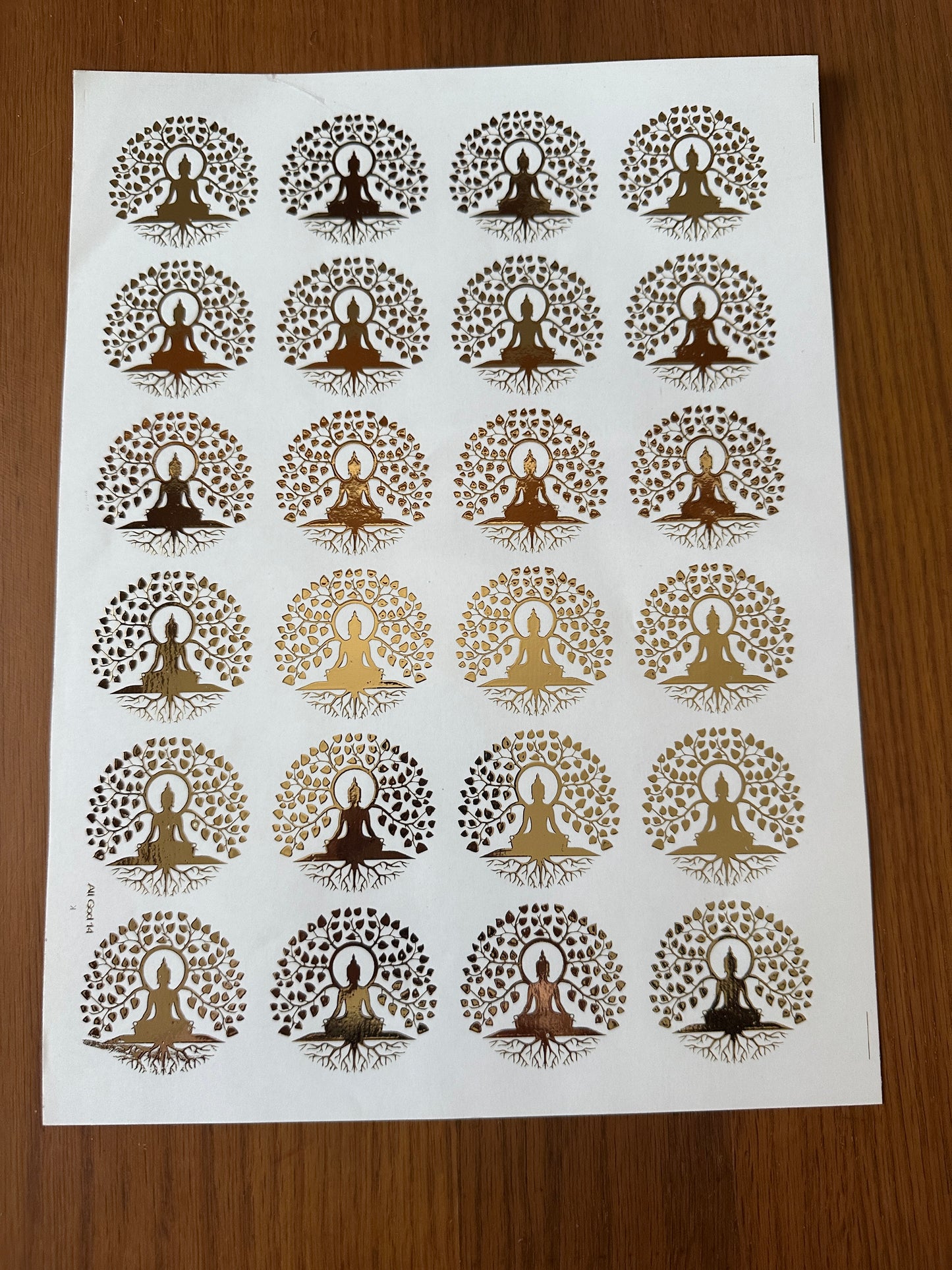 Mahavir swami ji Embossed sticker sheet