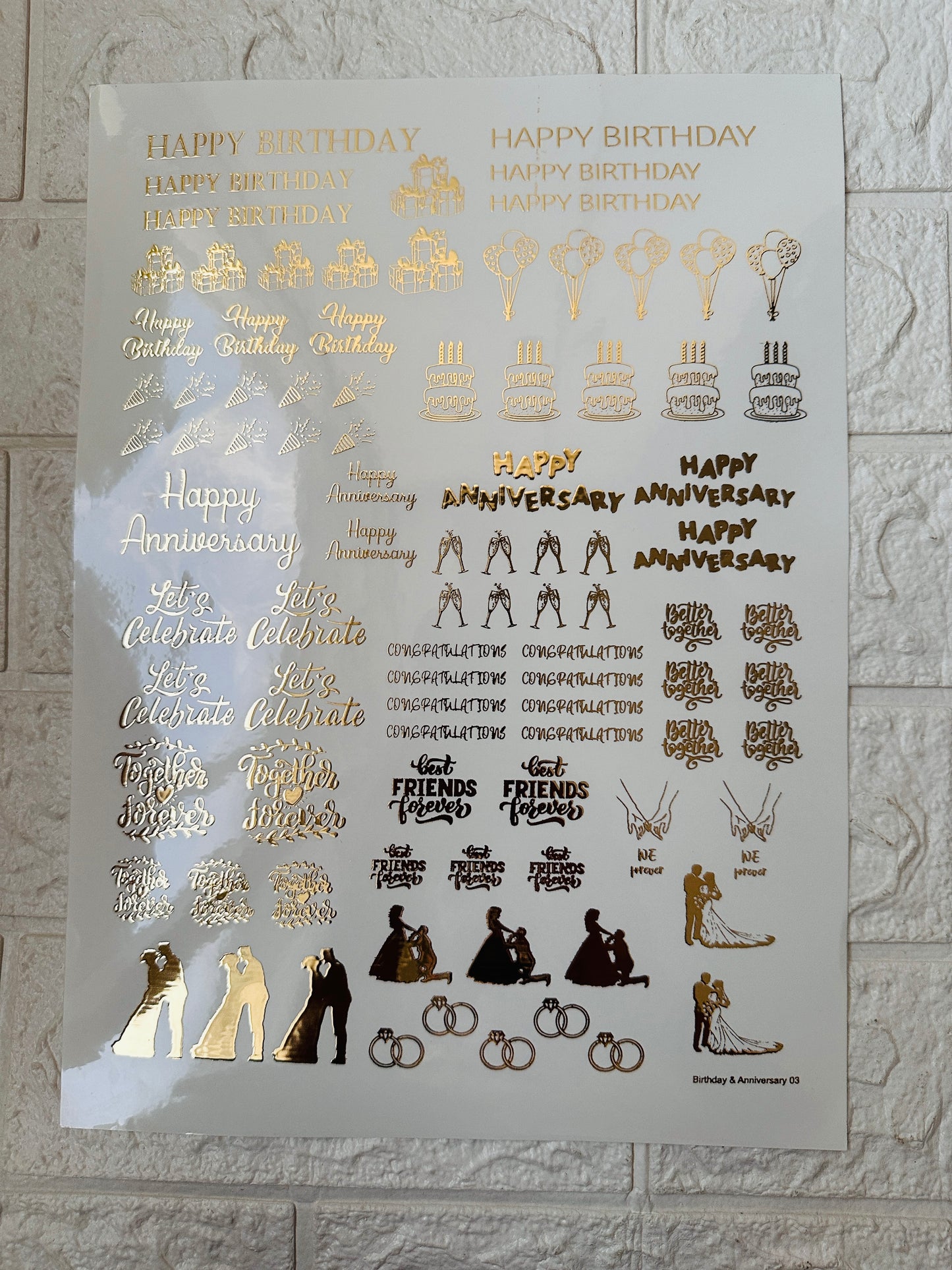 Happy birthday sticker sheet