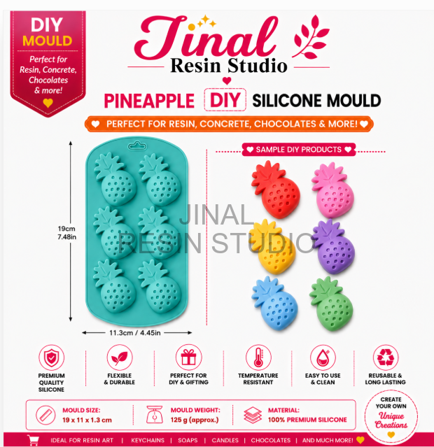6 Cavity Pineapple DIY Mould