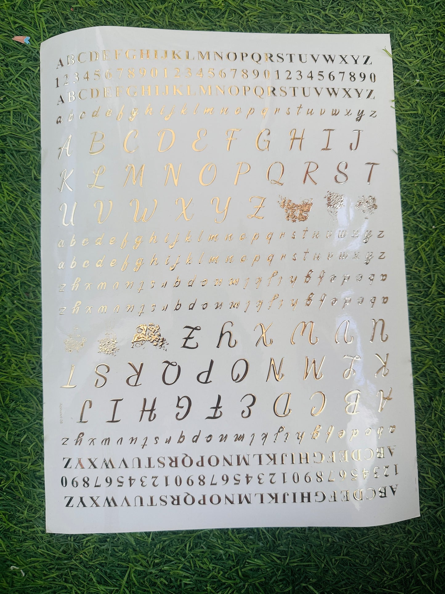 Abcd Embossed Sticker Sheet