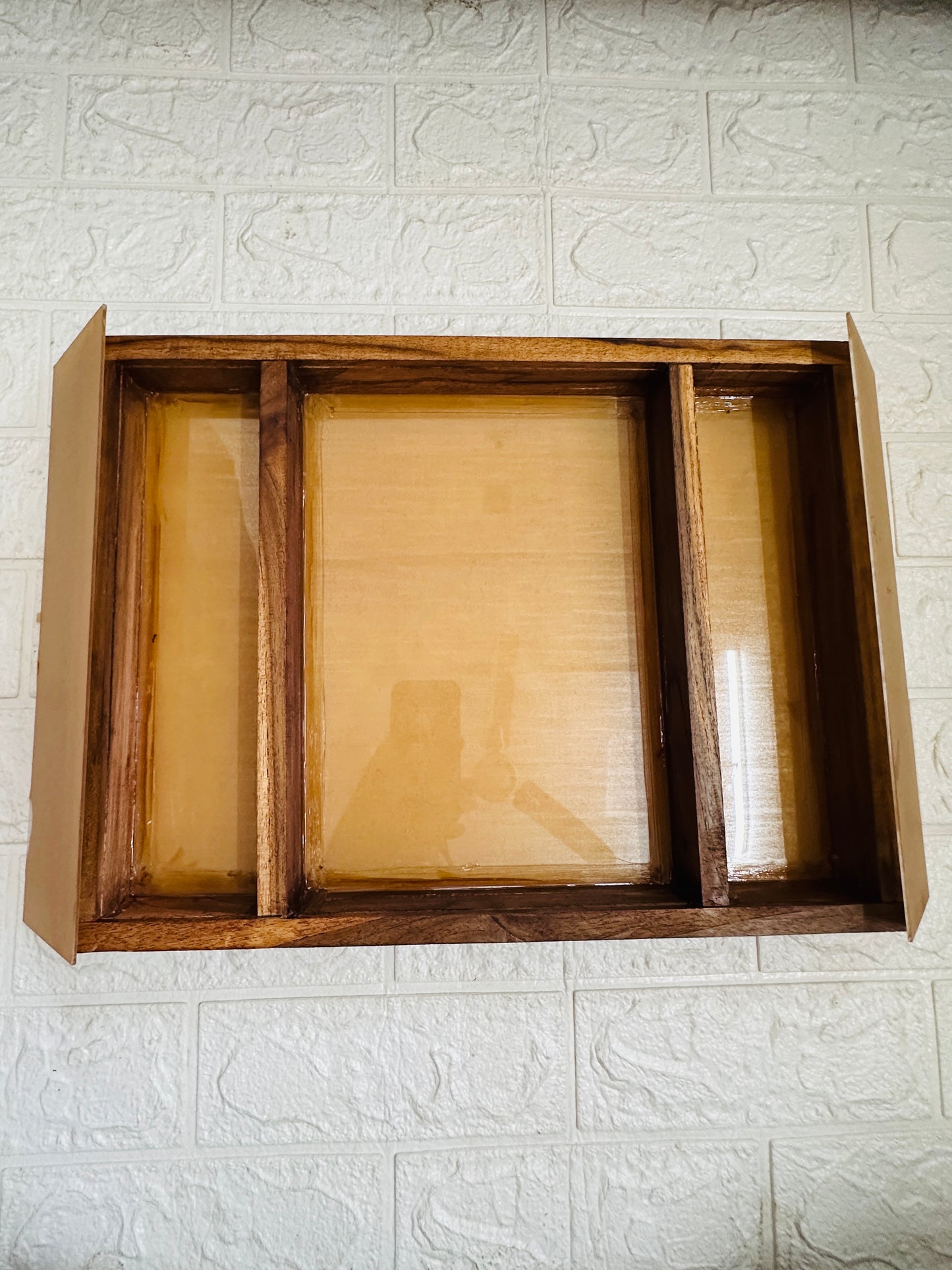 Wooden Varmala Frame with Acrylic lid (12*16)