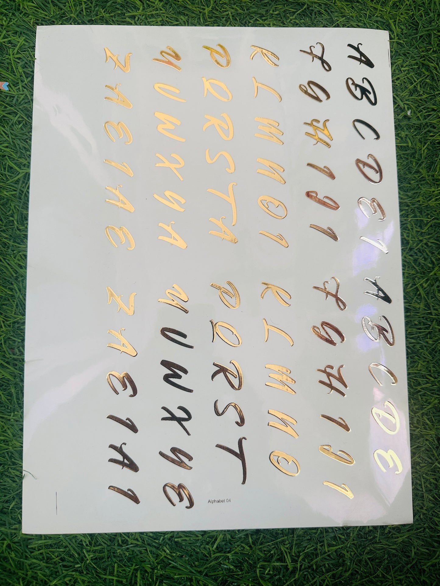 Big Abcd Embossed Sticker