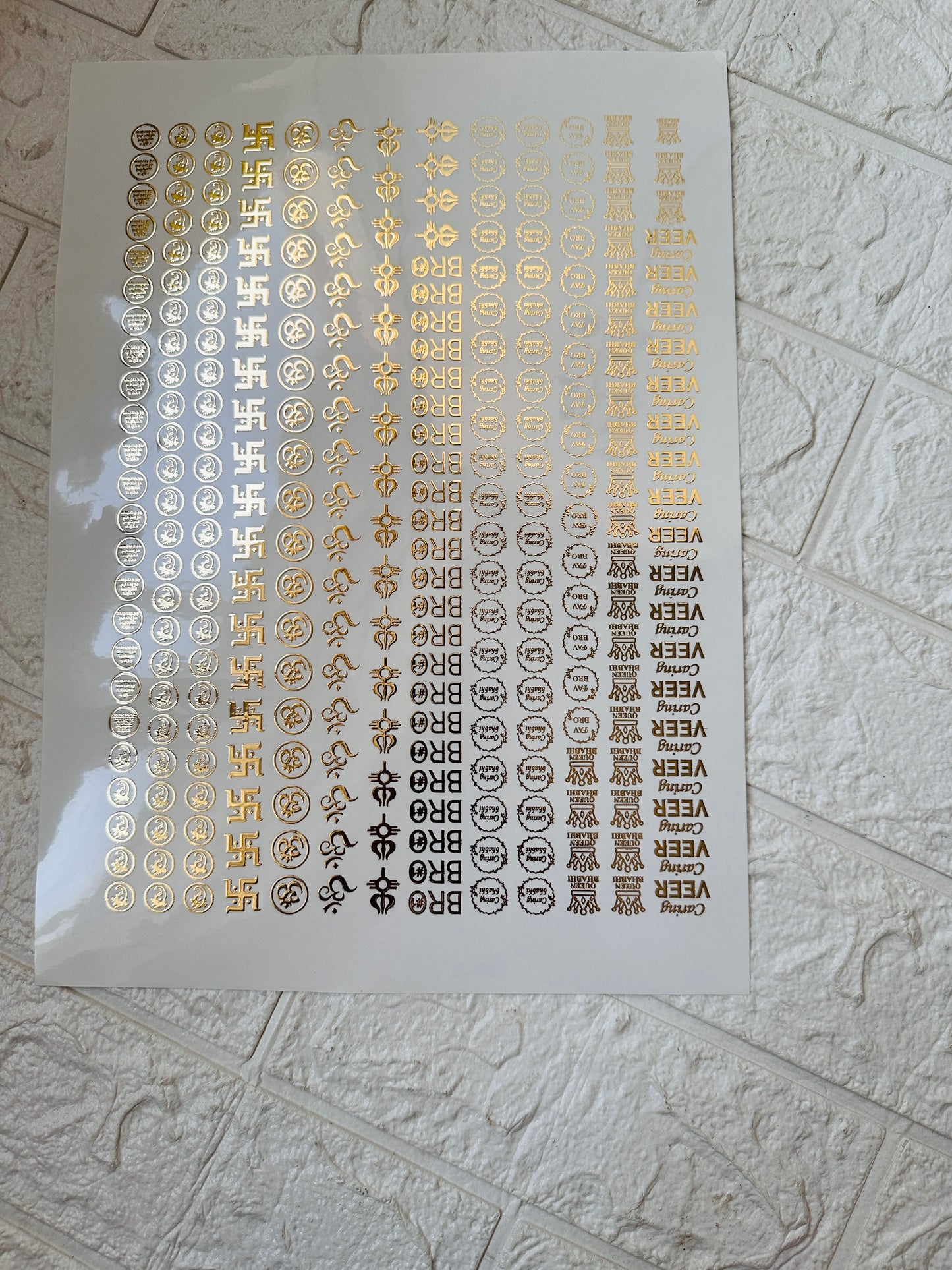 Embossed Sticker Sheet JR03