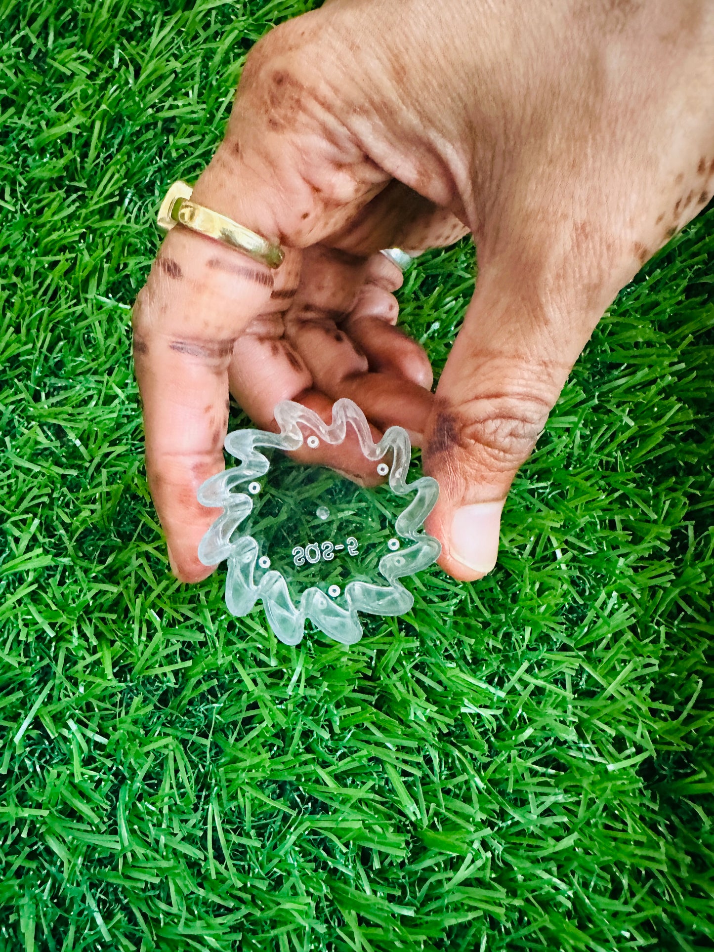 Acrylic Tealight Round zigzag polycup