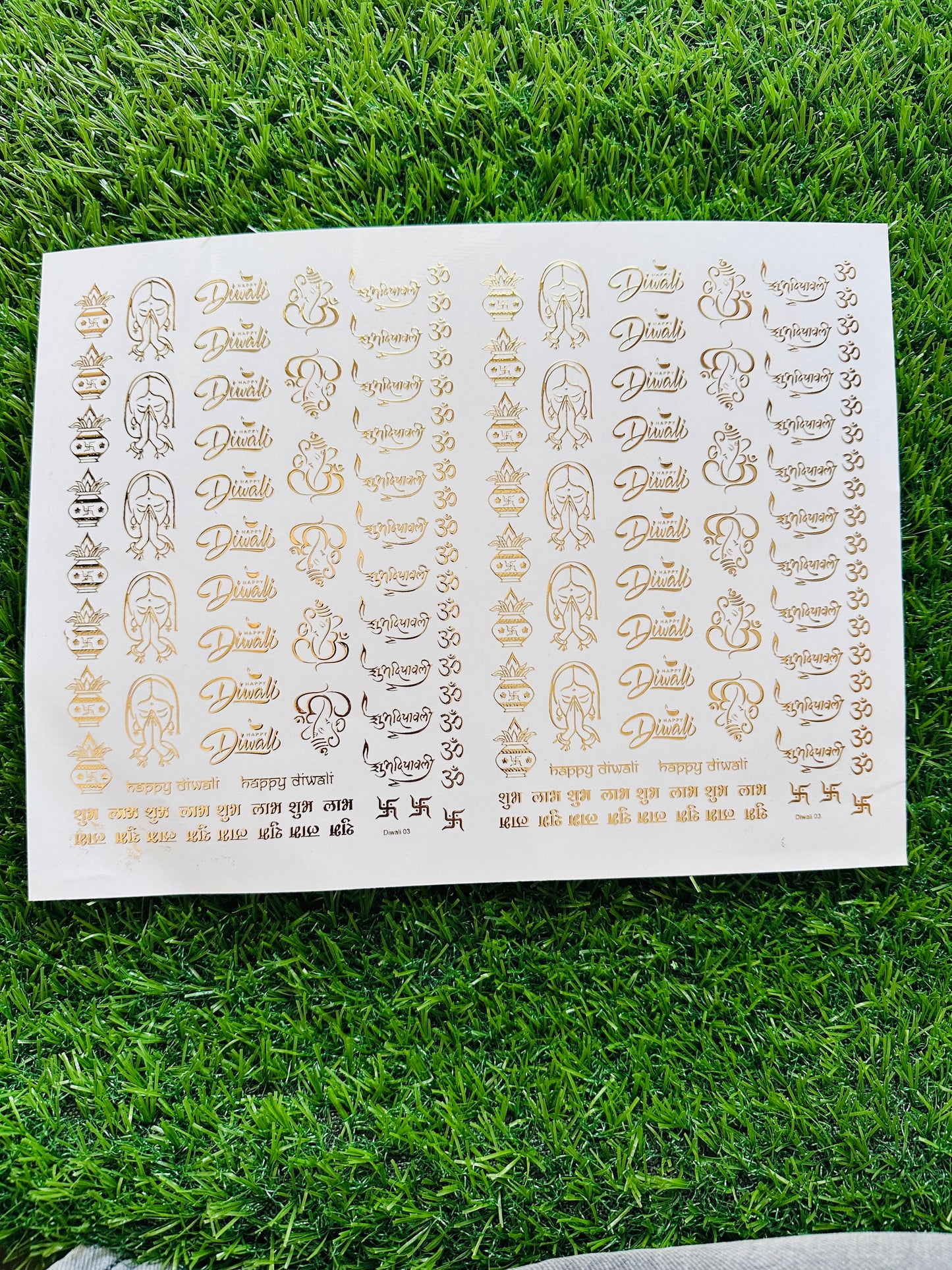 Diwali Embossed Sticker Sheet