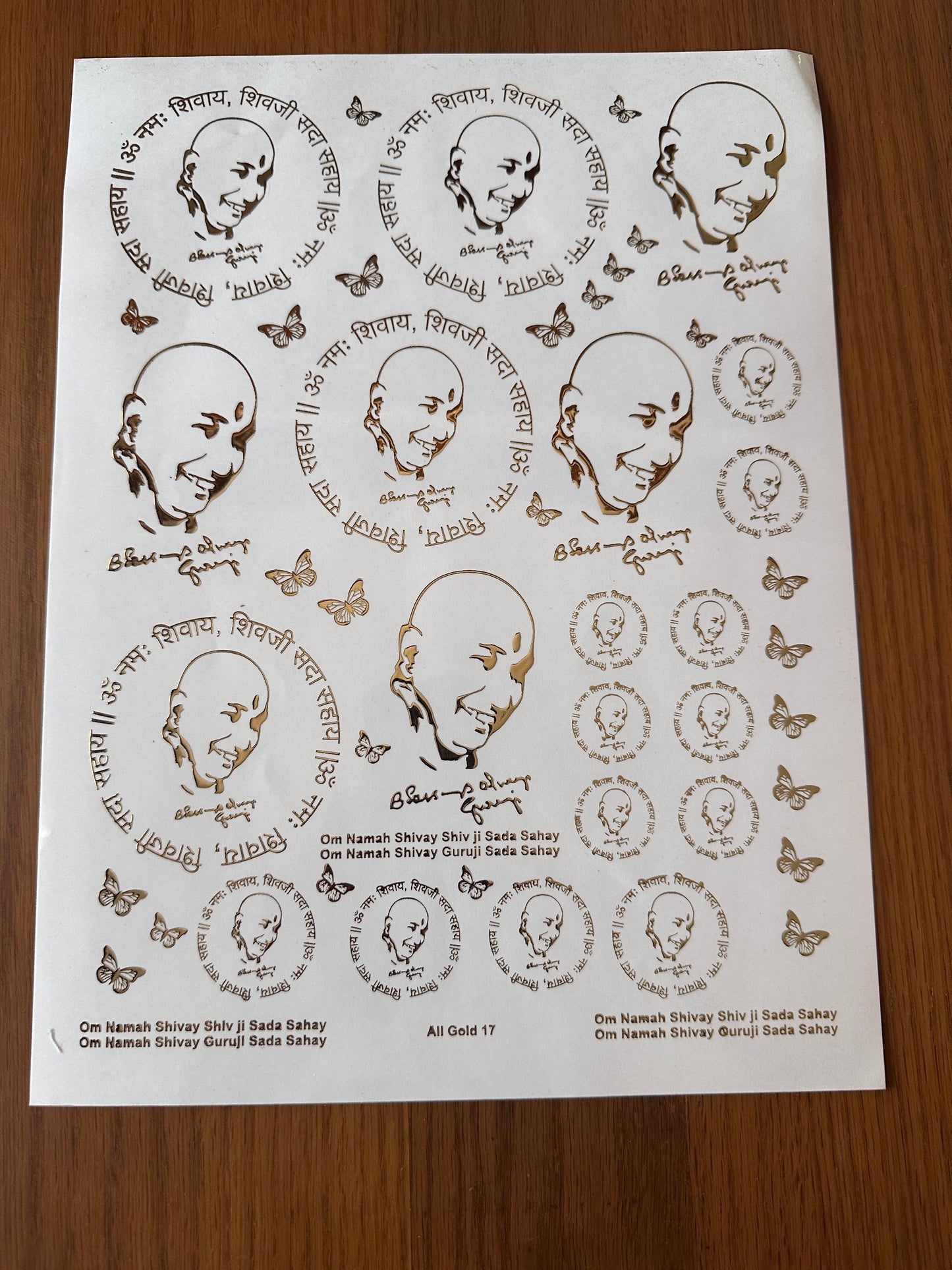 Embossed Sticker Sheet