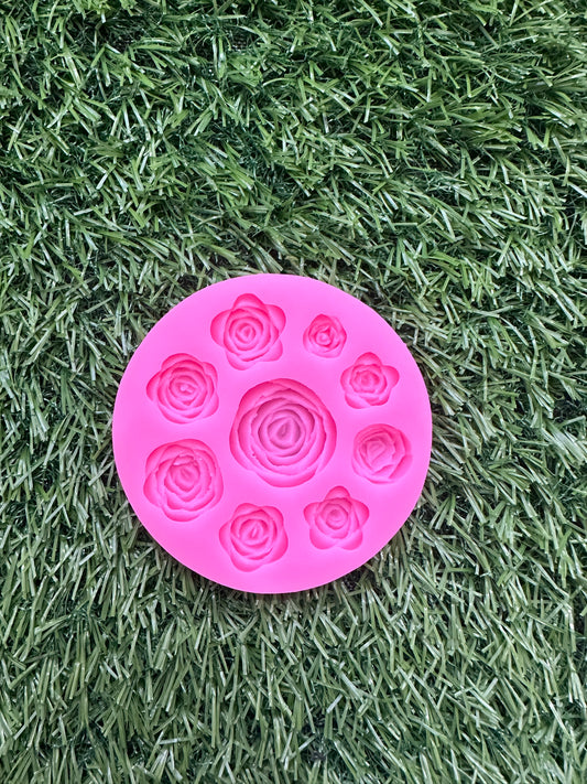 9 cavity rose flower mould