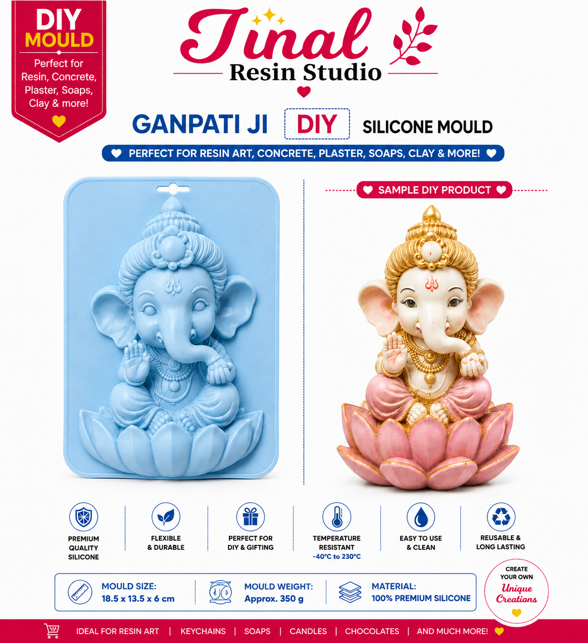 Premium Ganpati Ji DIY Mould