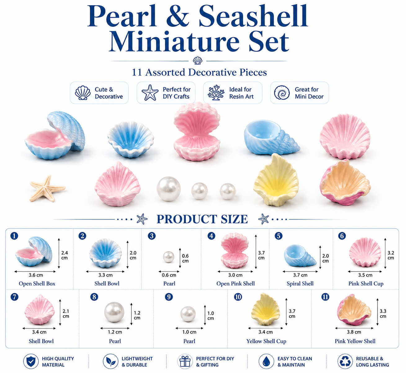 Pearl & Seashell Miniature Set