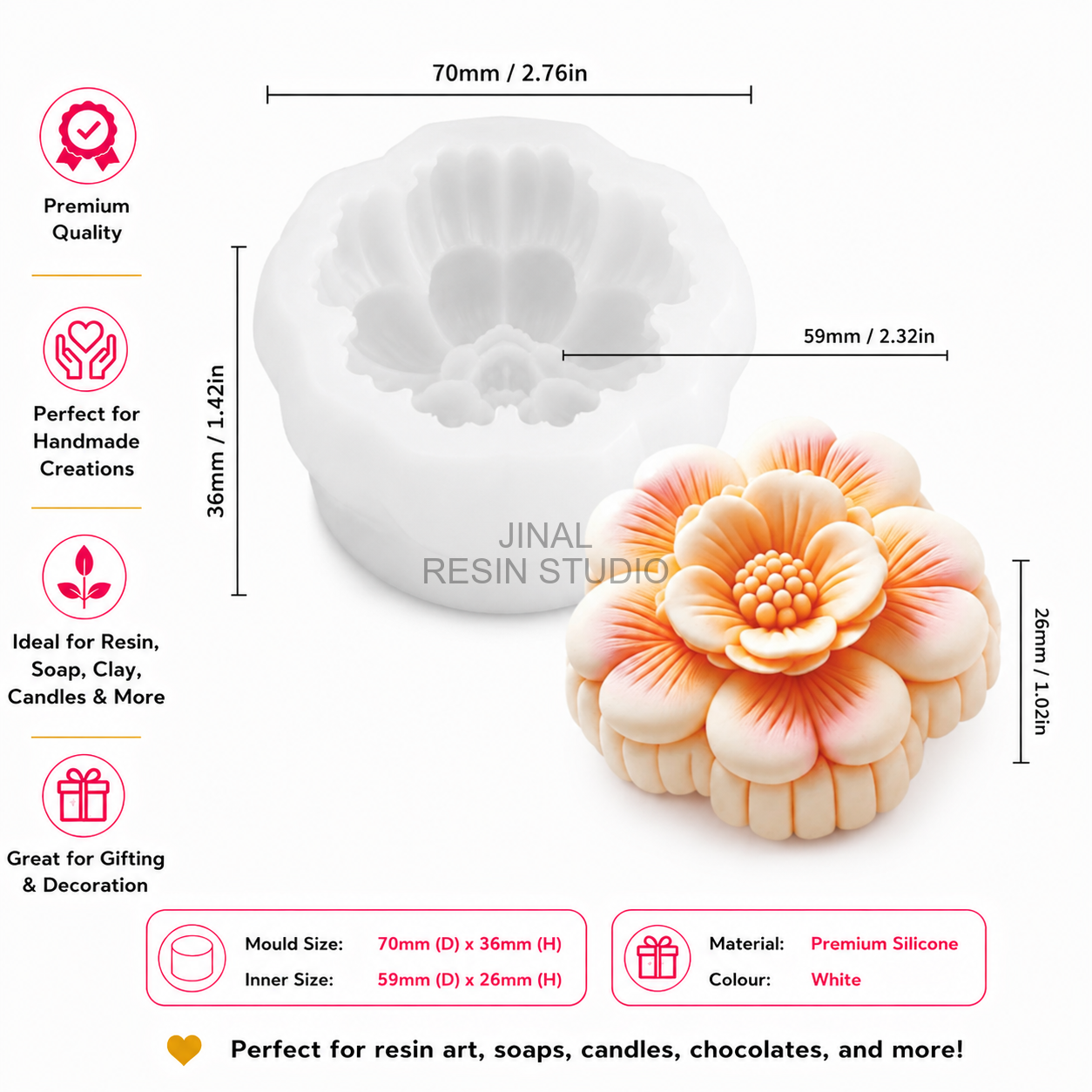 3D Flower Mould HM0050