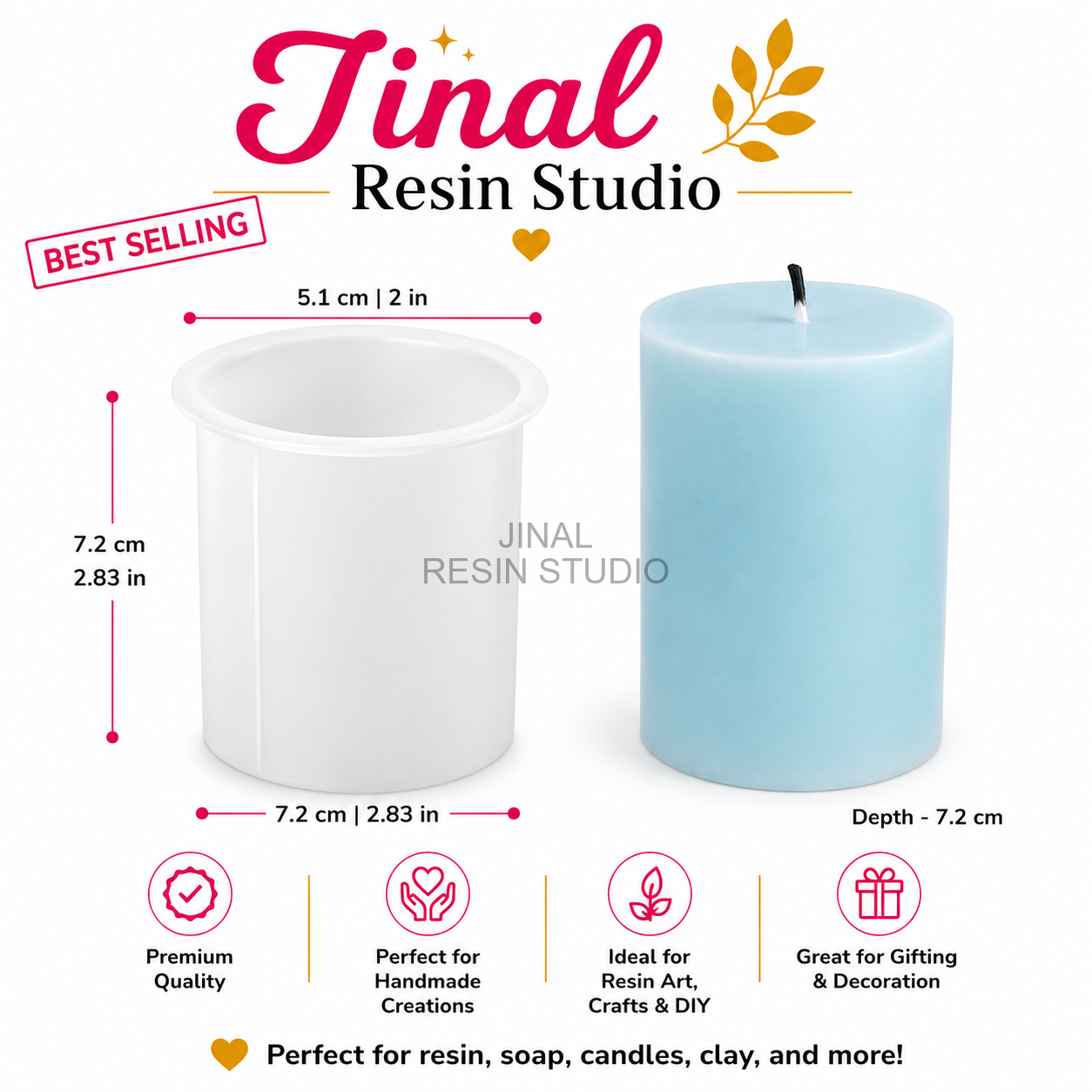 Cylindrical Pillar Candle Mold