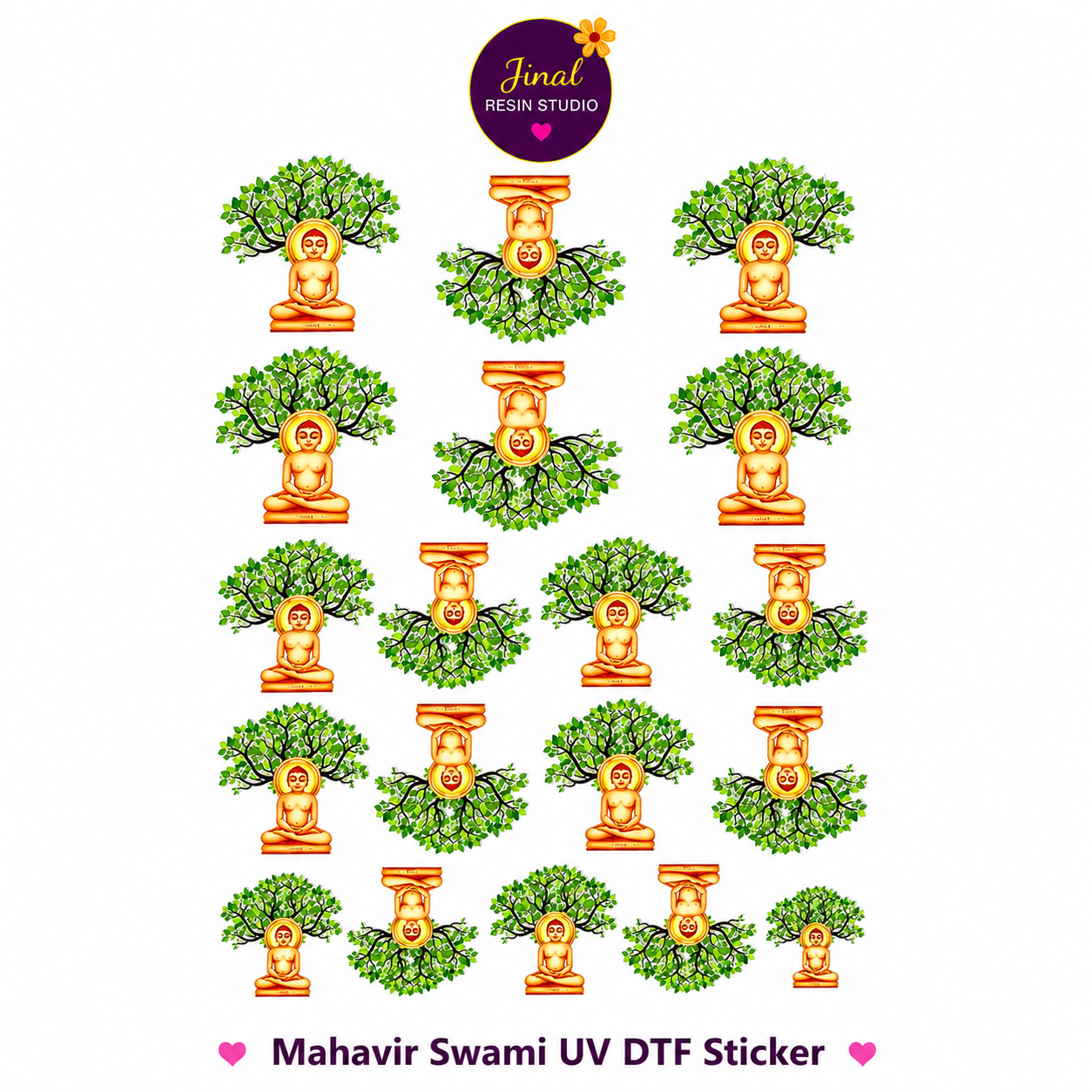 Mahavir Swami UV DTF Sticker
