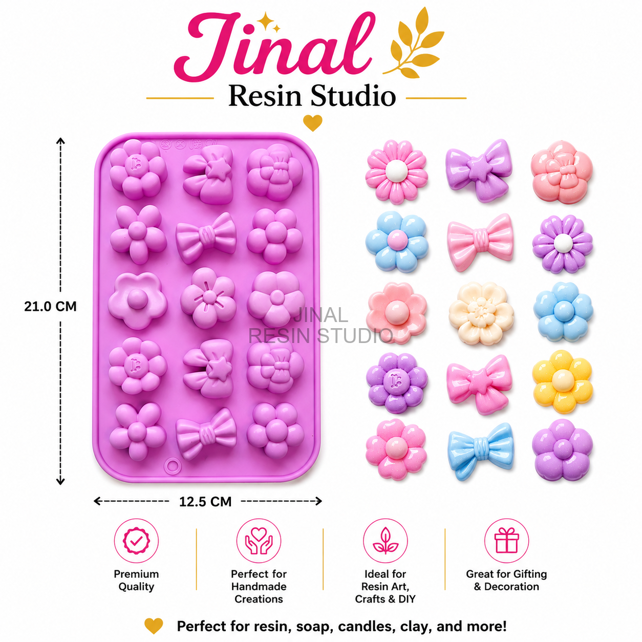 18 Cavity Mix Flower & Bow