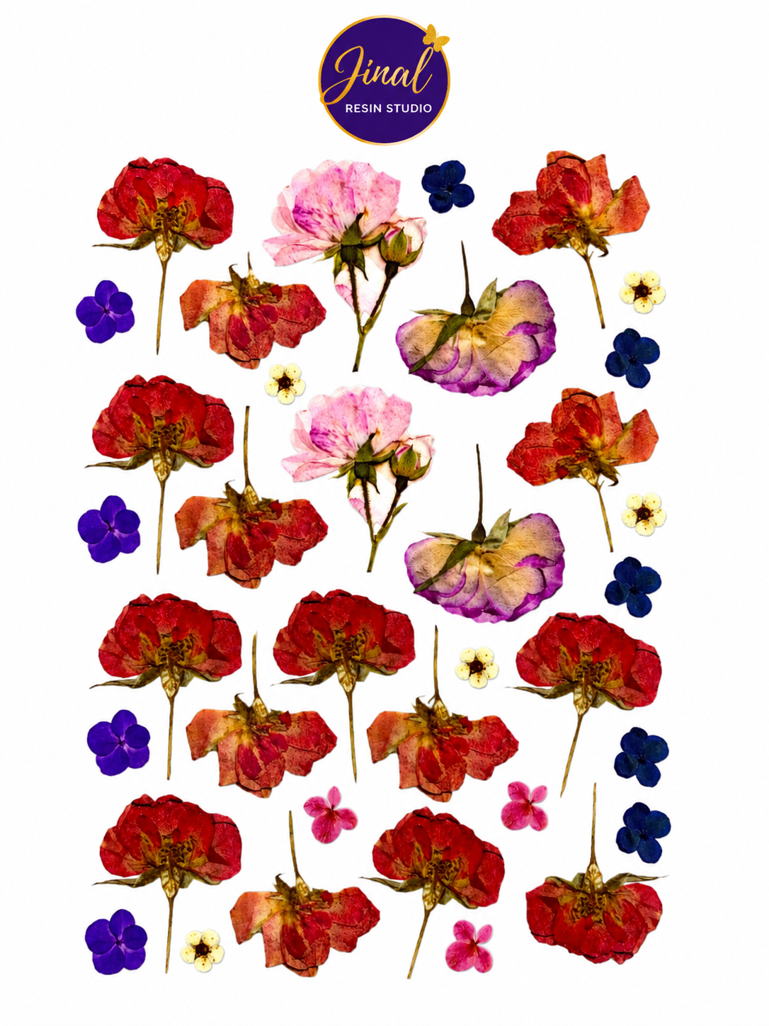 Red Flower UV DTF Sticker
