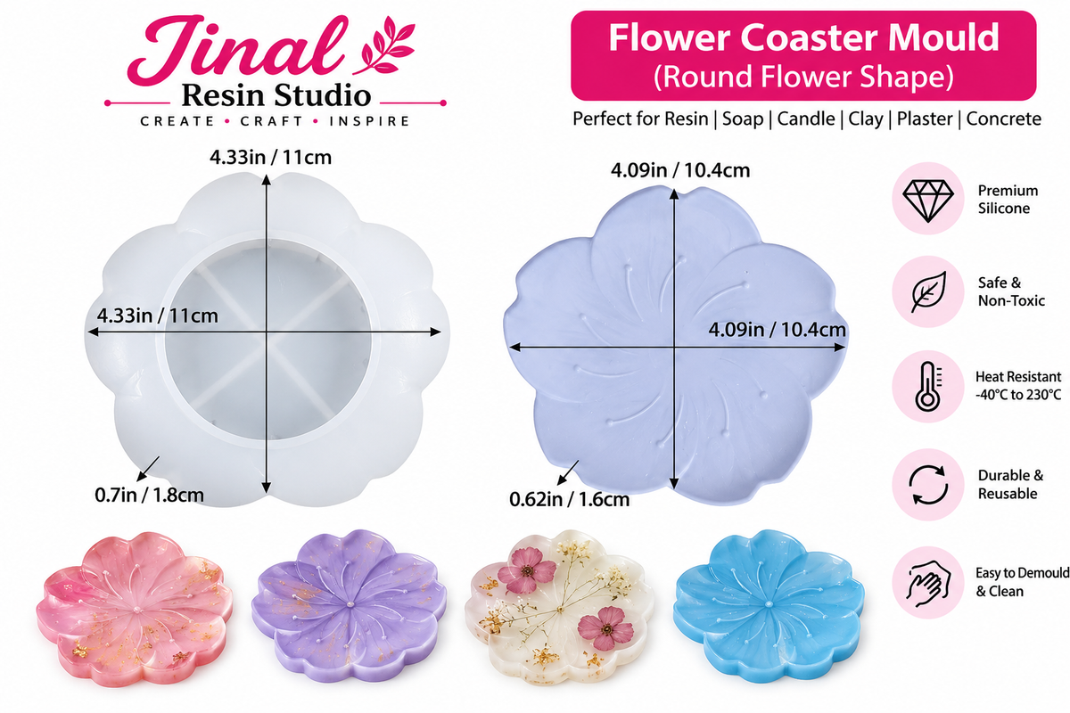 Flower Plate DIY Mould | Resin, Jesmonite & Concrete Art Mould