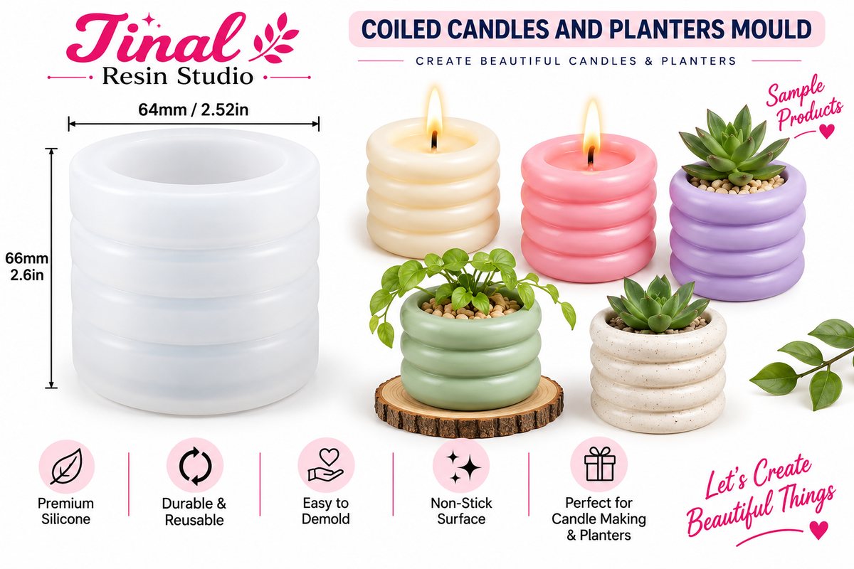 Coiled Candles and Planters Mould SM1092