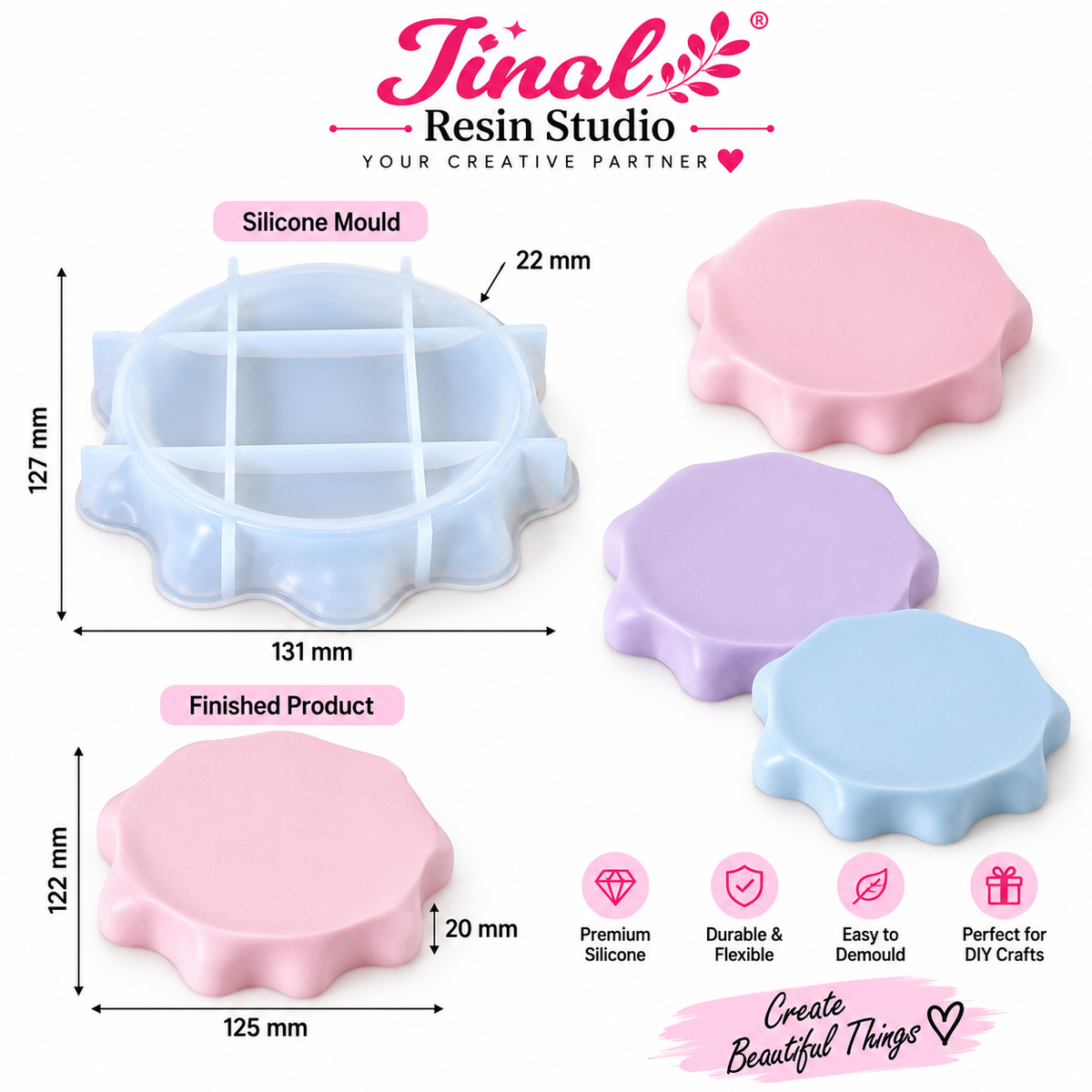 Round Irregular DIY Tray Mould