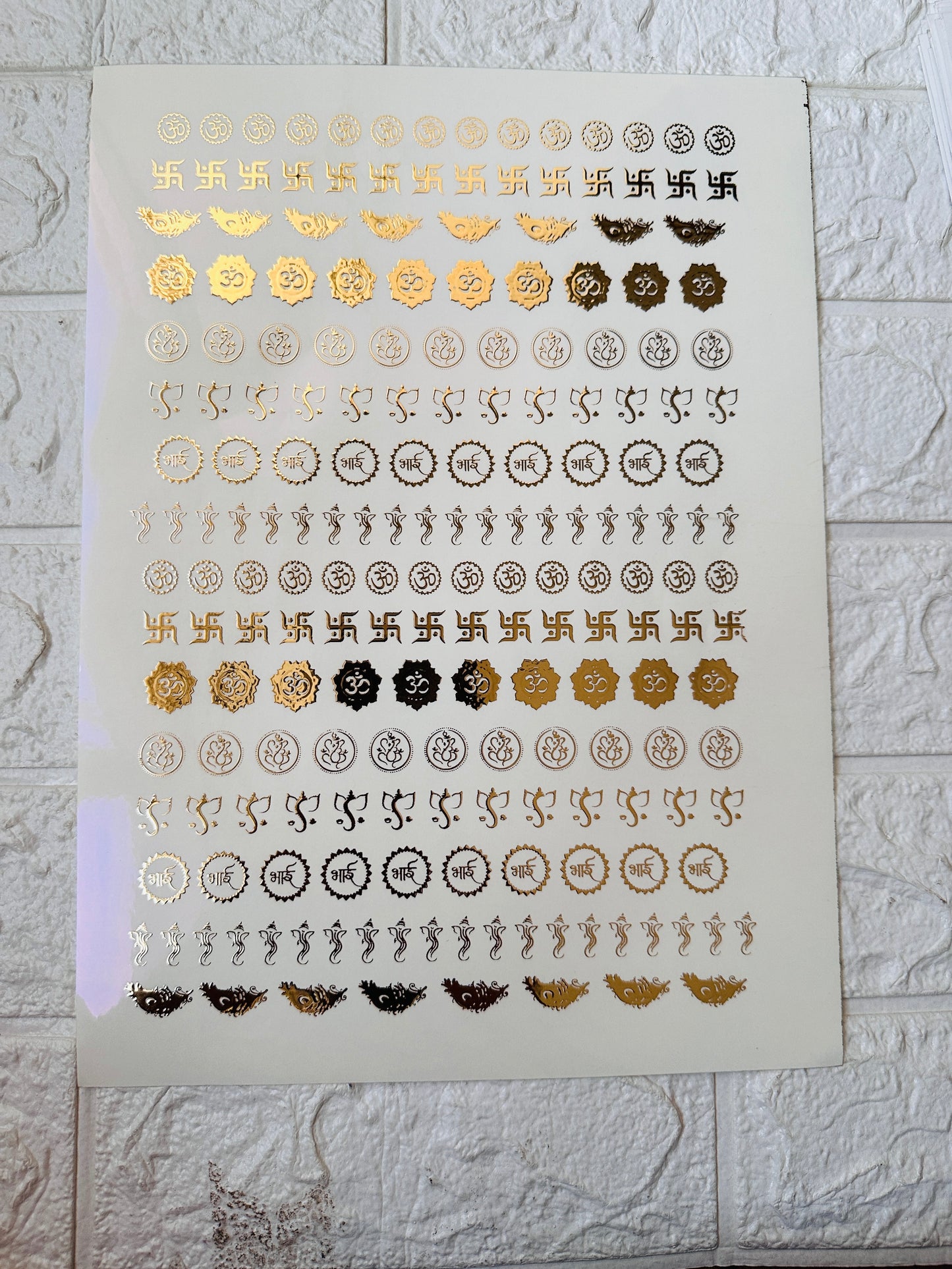 Embossed Sticker Sheet JR06