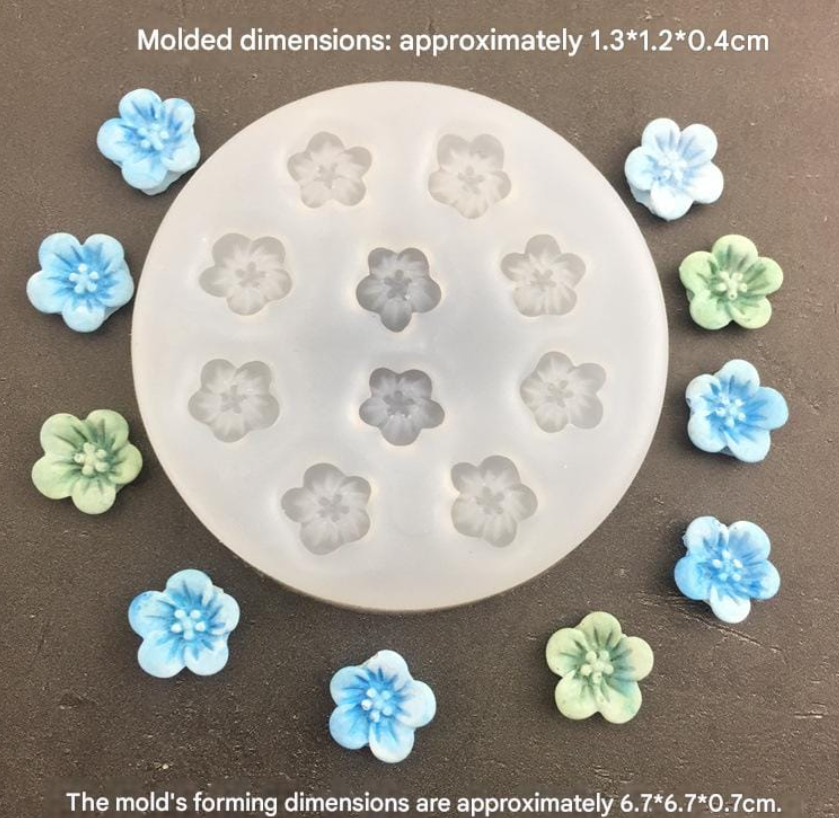 10 Cavity Flower Silicone Mould