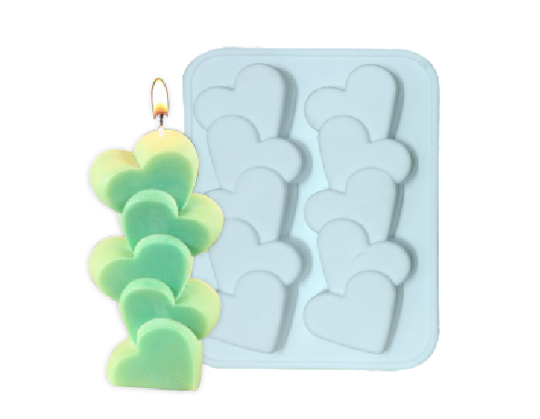 Heart Flower Candle mould