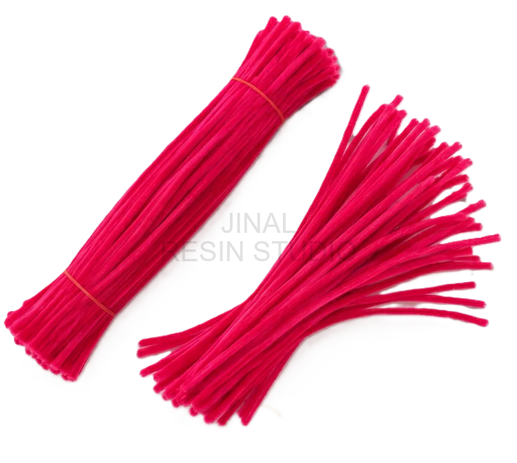 Neon Pink Pipe Cleaners 8MM