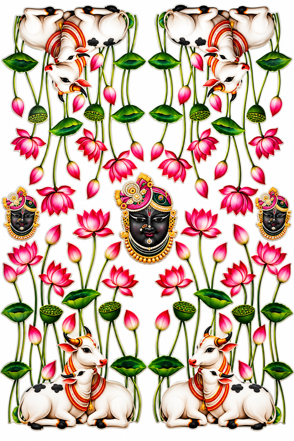 Sacred Lotus Garden with Cows pee off sticker