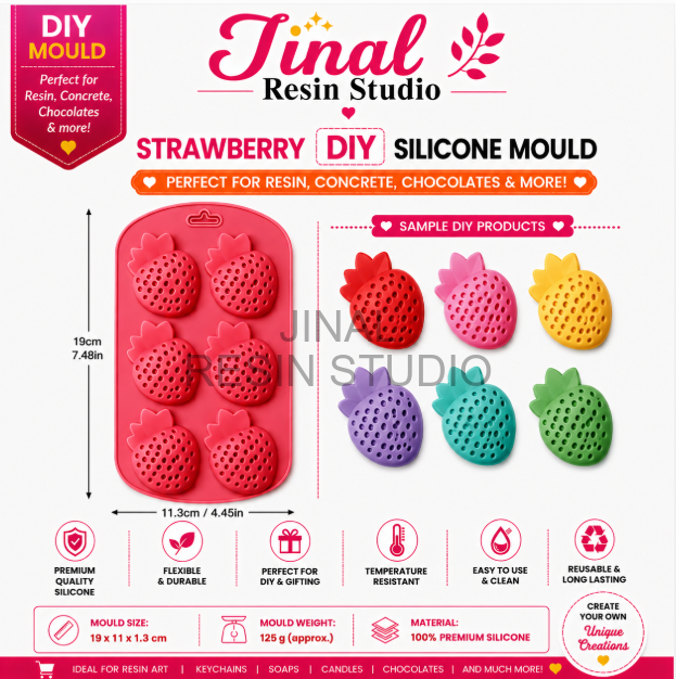6 Cavity Strawberry DIY Mould