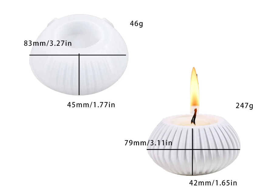 Striped Candle Holder Mould