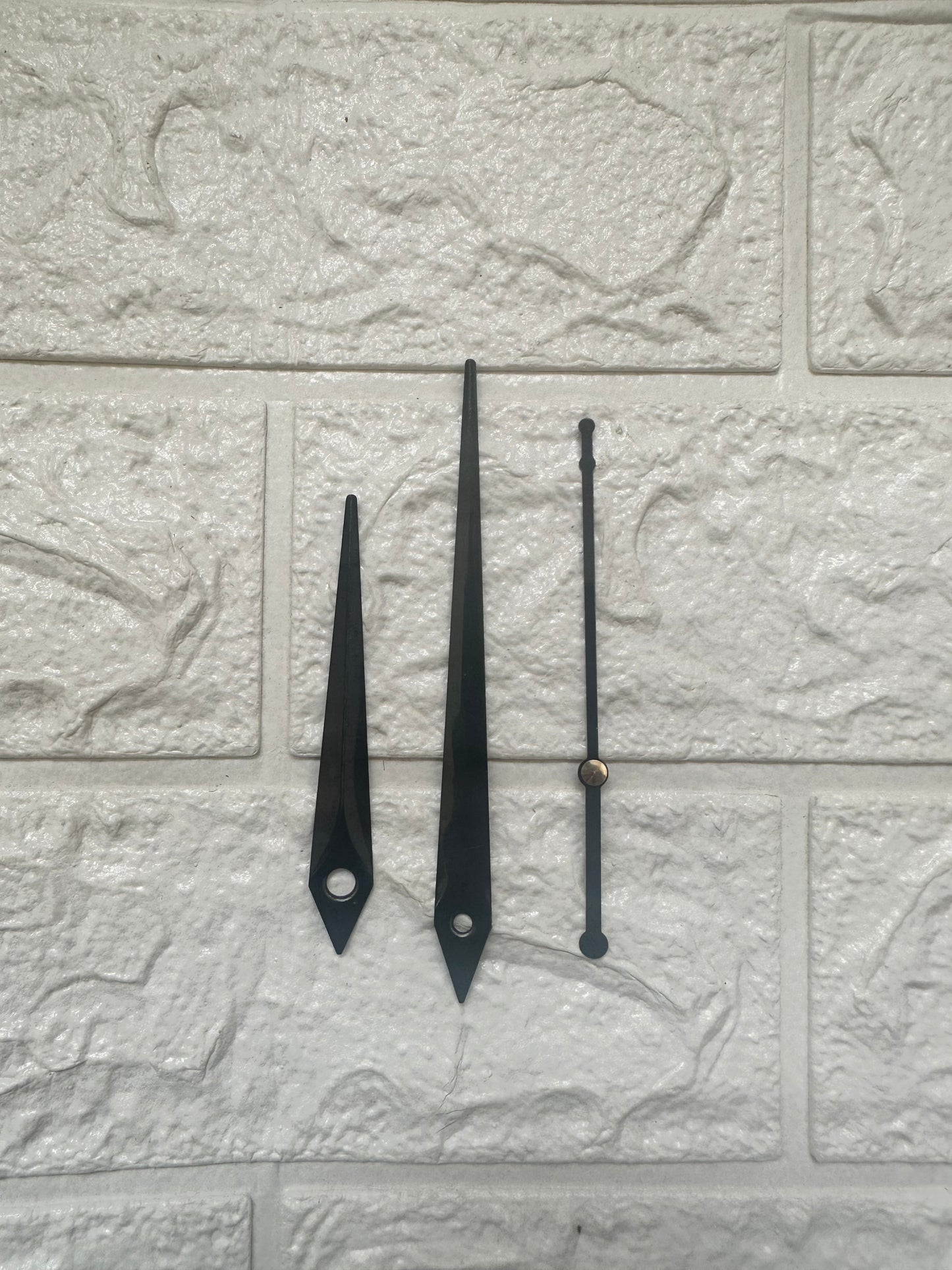 Black clock hands