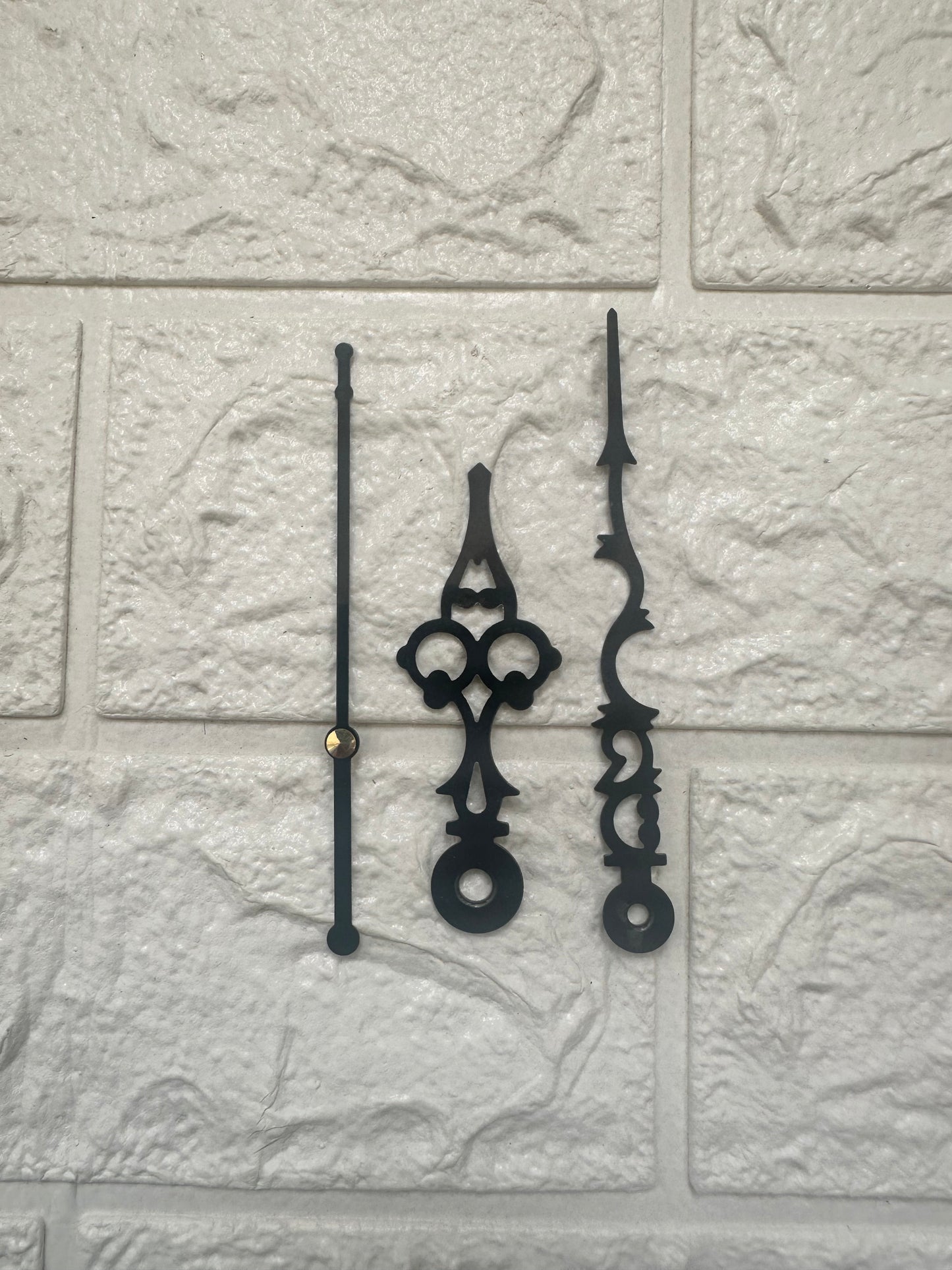 Black clock hands