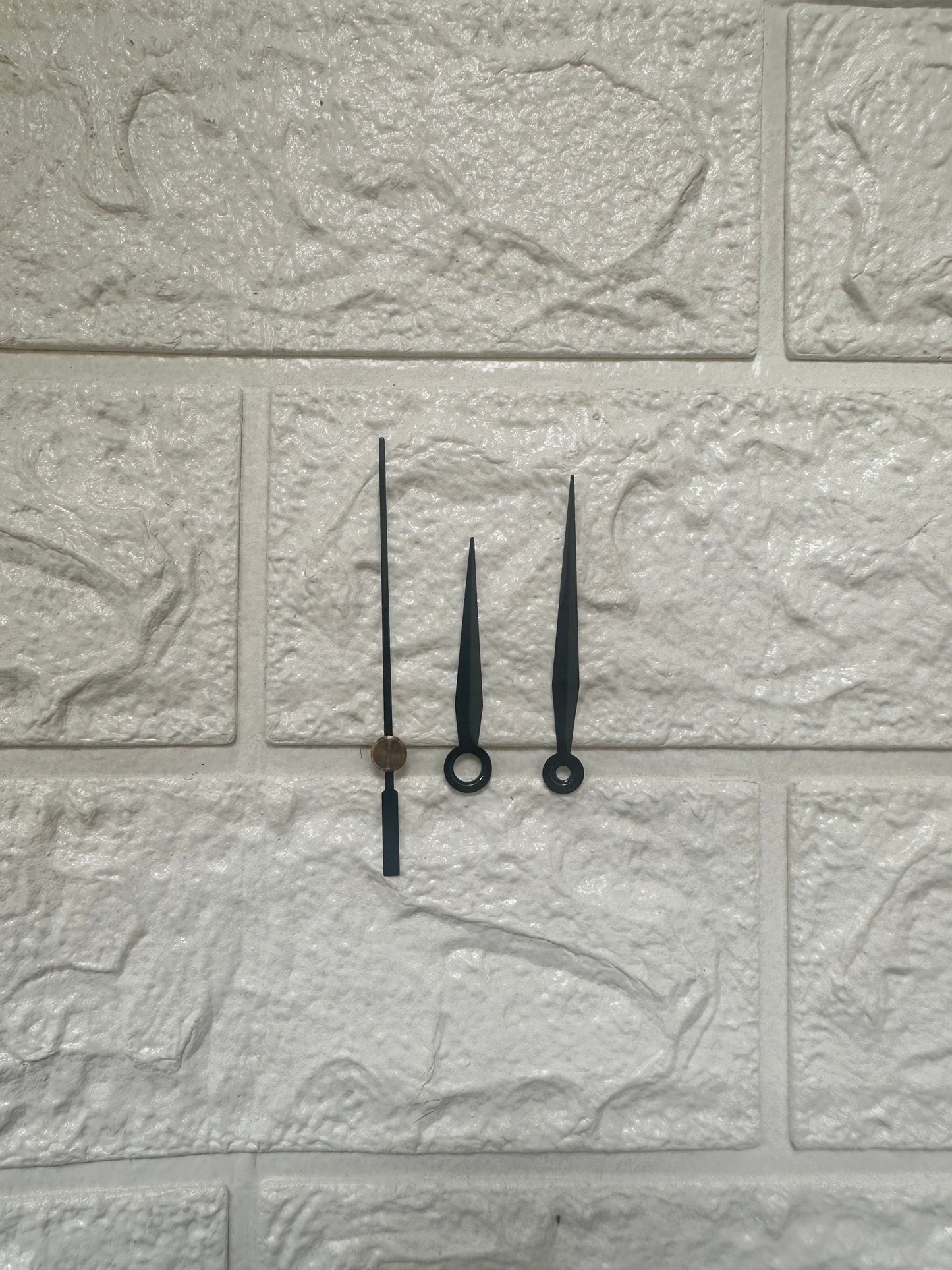 Black clock hands