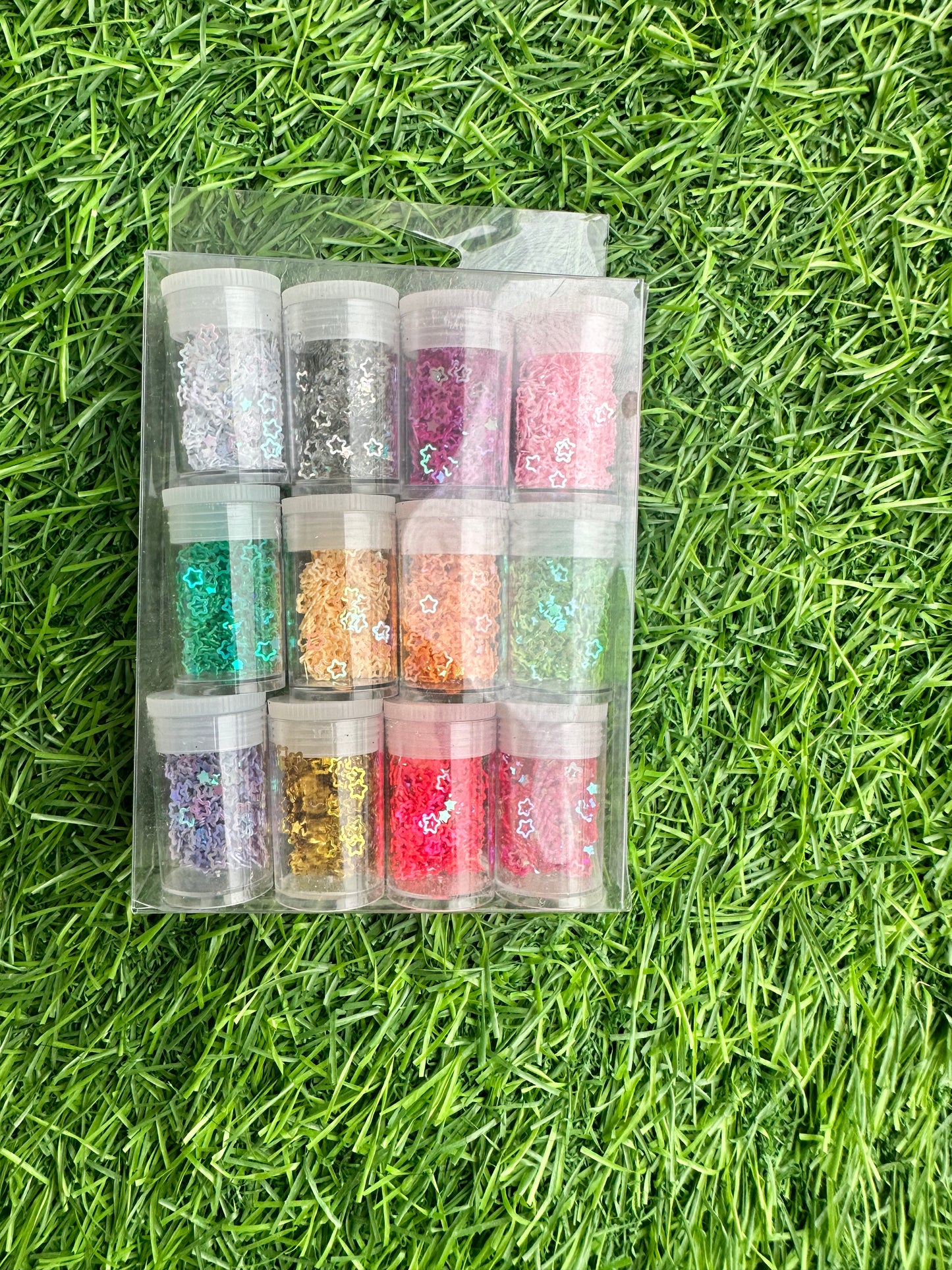 Flower set glitter
