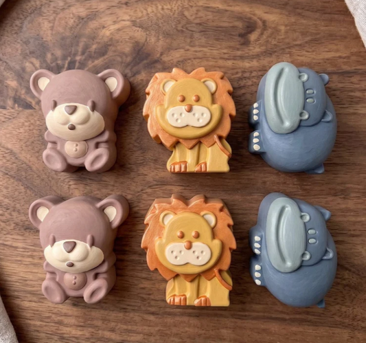 Lion, Bear & Hippo Silicone Mould