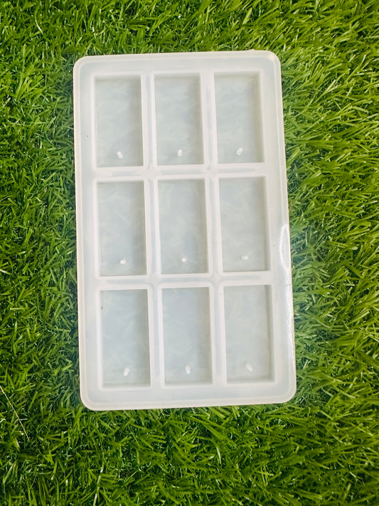 9 cavity rectangle keychain mould