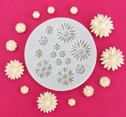 13 Cavity 3D Flower Silicone Mould