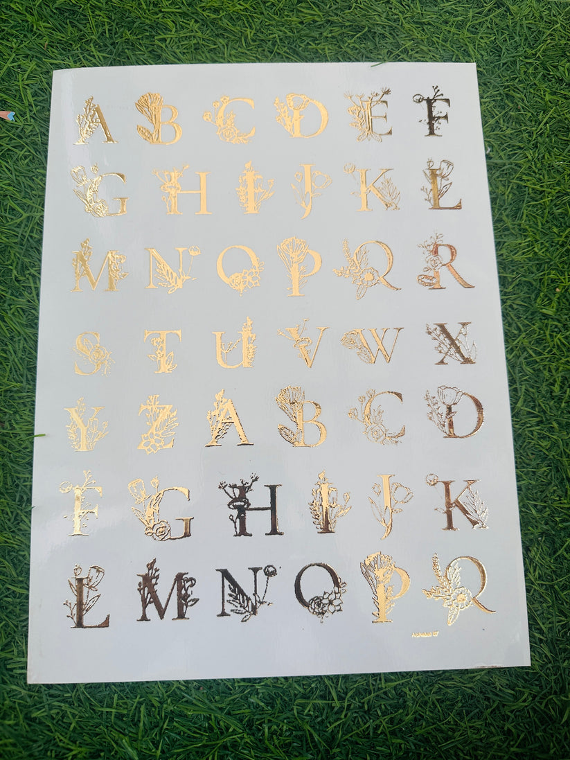 Big Abcd Embossed Sticker Sheet – Jinalresinstudio