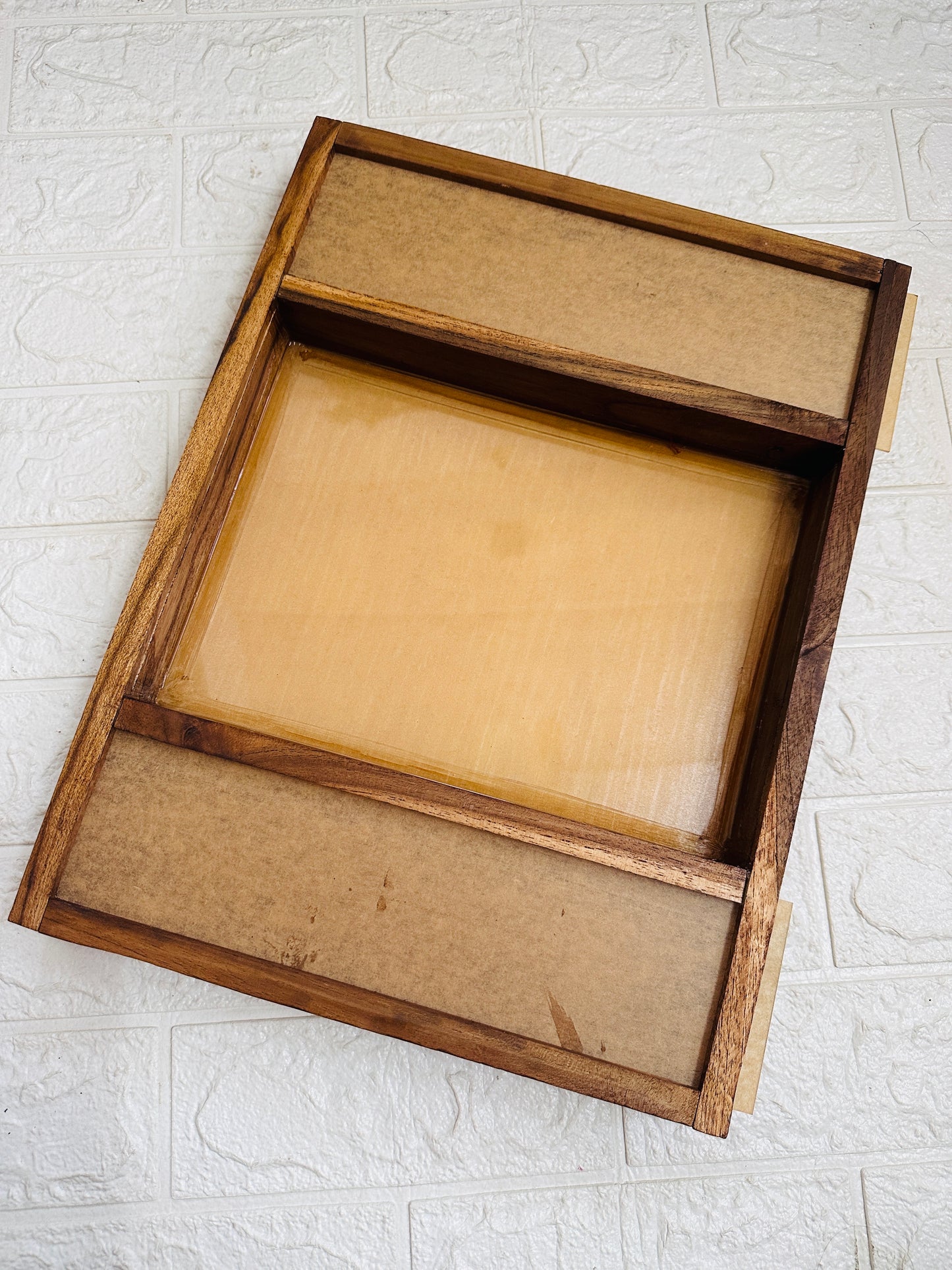 Wooden Varmala Frame with Acrylic lid (12*16)