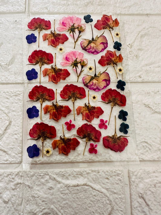 Red Pink rose UV Dtf sticker