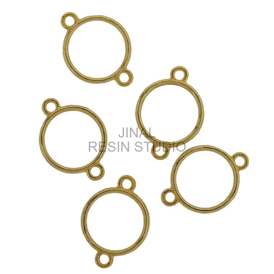 5 In 1 Gold Round Rakhi Bezel – 5 pcs