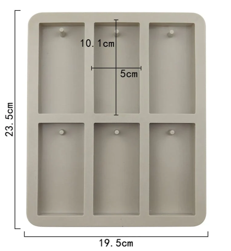 6-Cavity Rectangle Hanging Tag Mould – Jinal Resin Studio