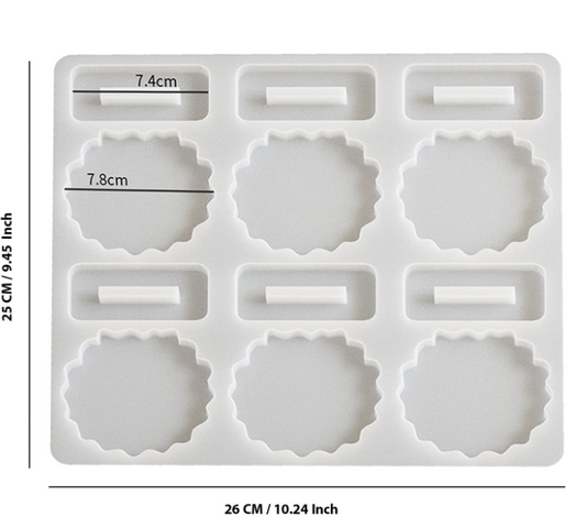 6 Cavity Agate Photoframe Mold