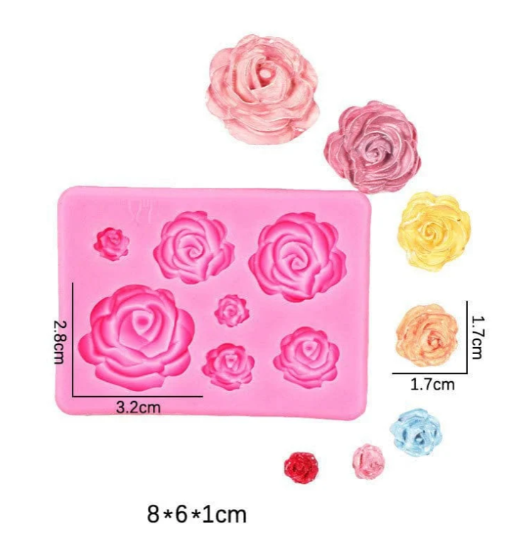 7 Cavity 3D Flower Silicone Mould