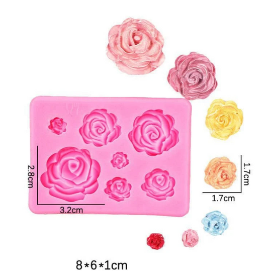 7 Cavity 3D Flower Silicone Mould