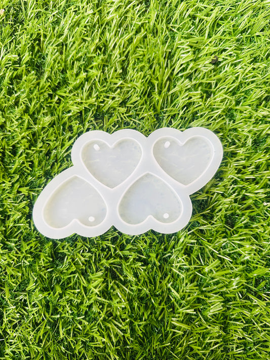 4 in 1 Heart keychain mould