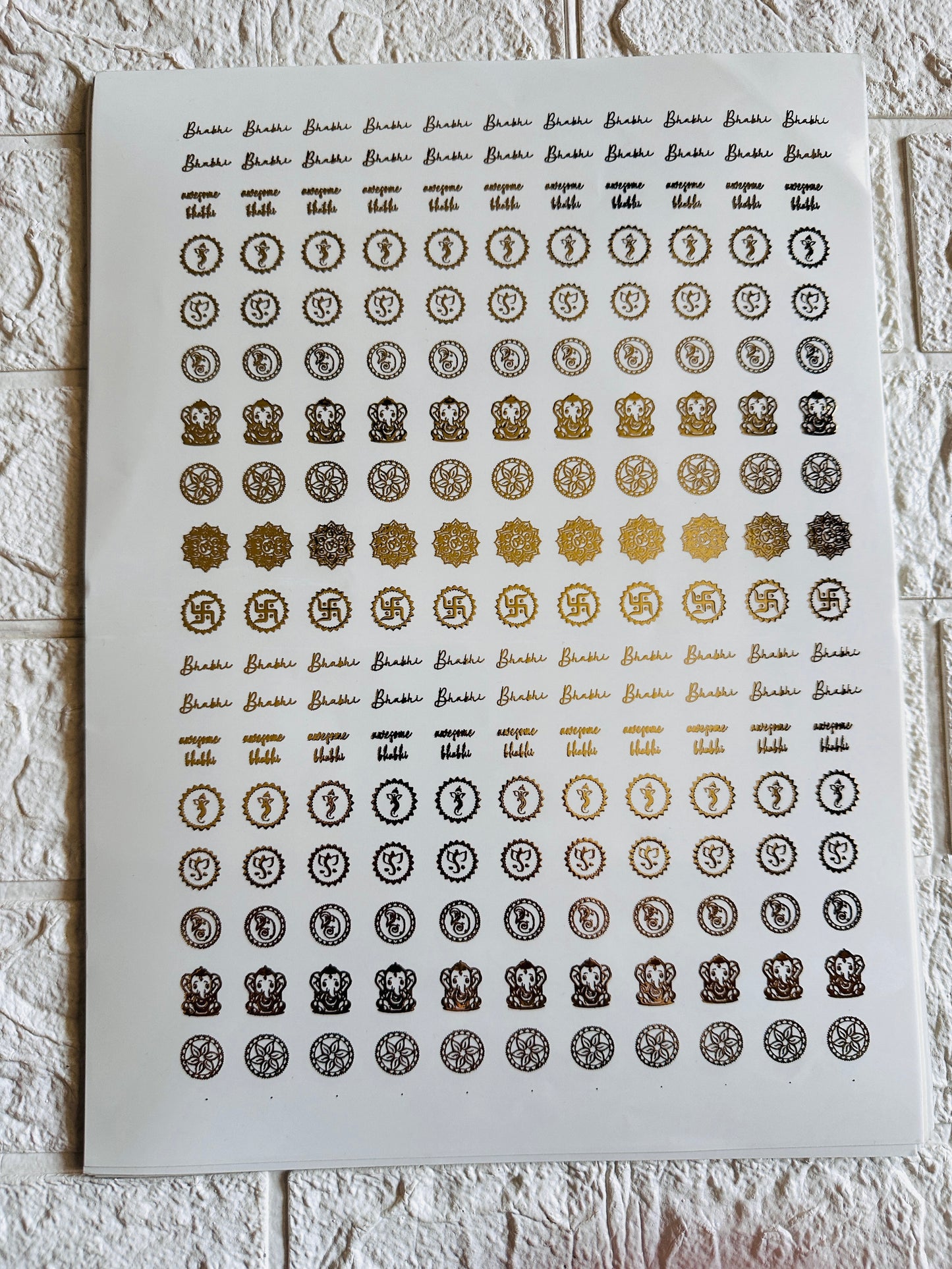 Rakhi embossed sticker sheet JR02